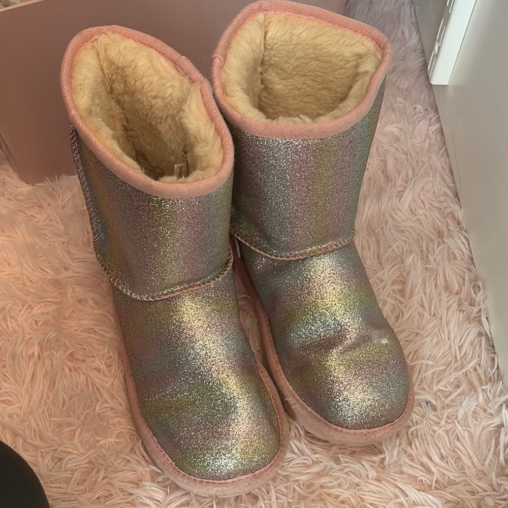 Sparkly Pink and Silver Boots